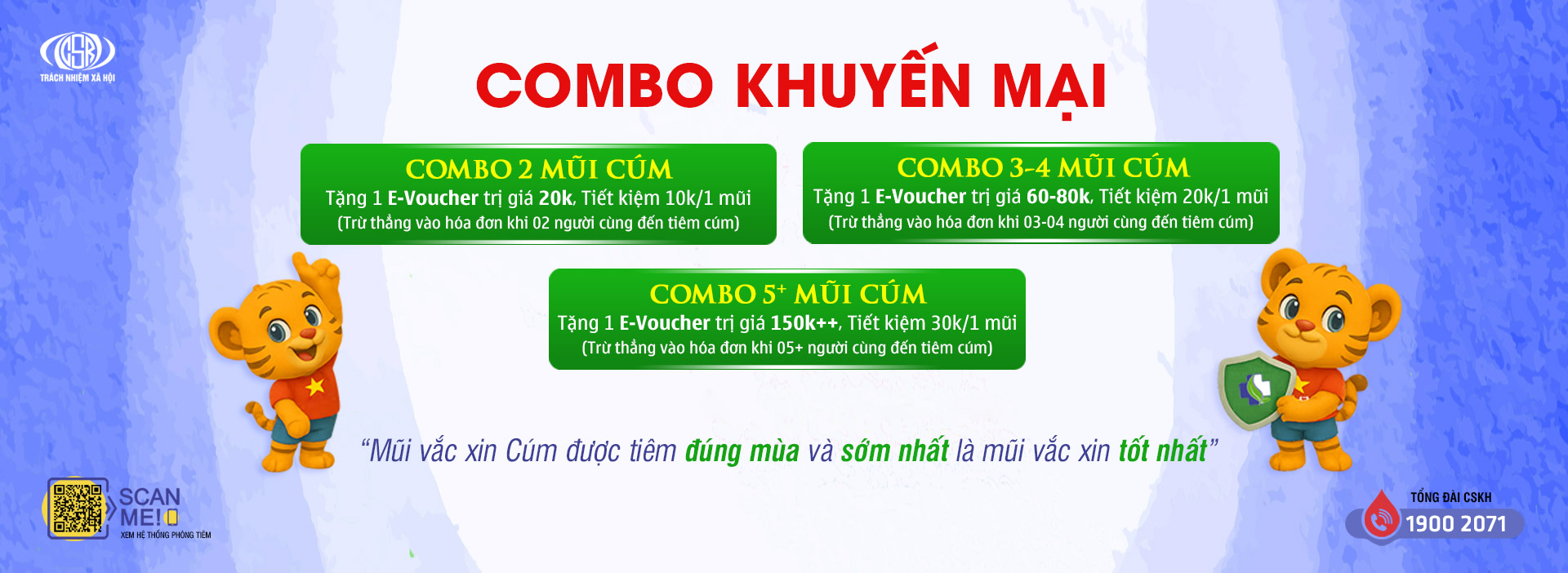 Combo khuyến mại tiêm cúm mùa GCFlu
