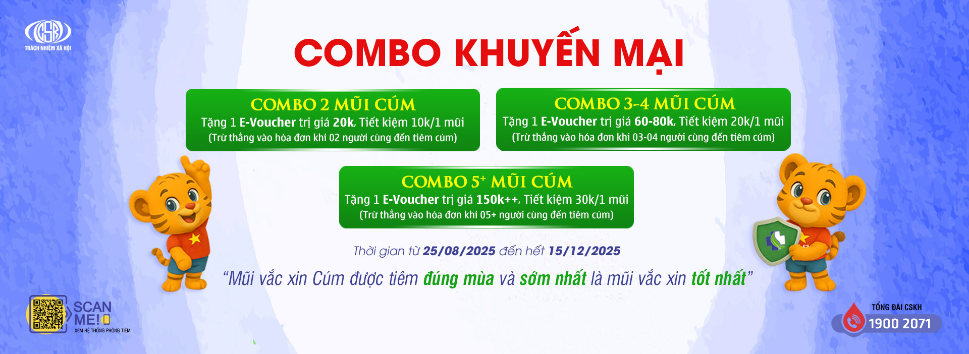 Combo khuyến mại tiêm cúm mùa GCFlu Combo khuyến mại tiêm cúm mùa GCFlu